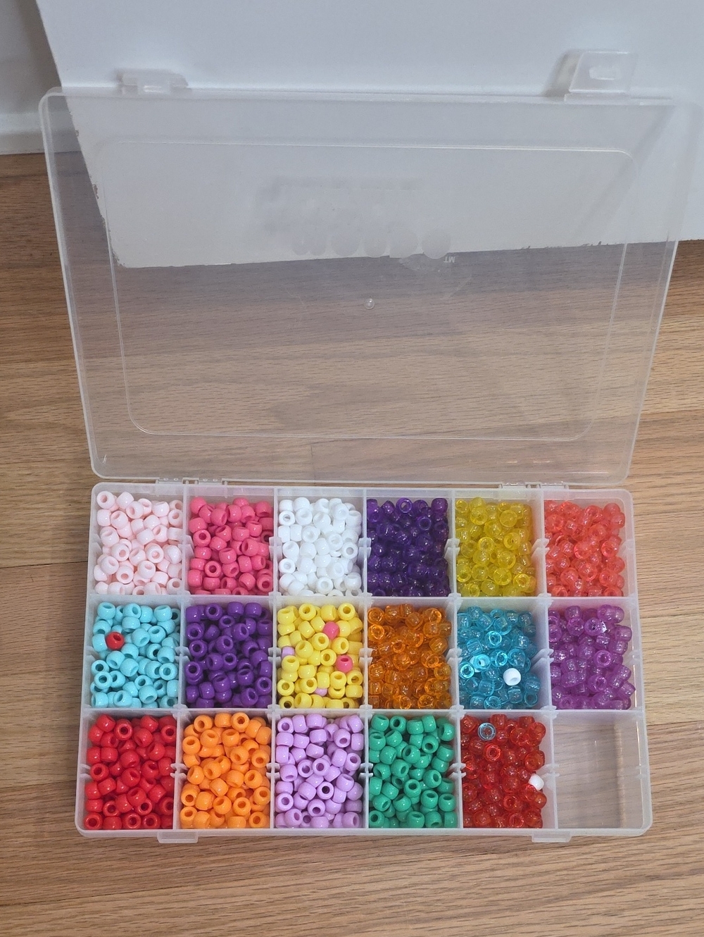 Multicolor Bead Storage Box — Clear Jewelry Organizer